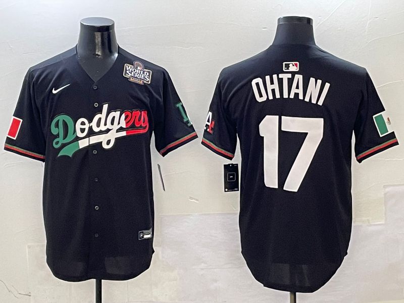 Men Los Angeles Dodgers #17 Ohtani Black Mexico Nike 2025 MLB Jersey style 17->los angeles dodgers->MLB Jersey